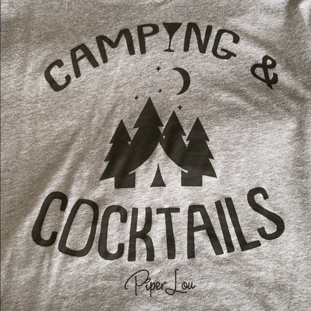 Camping and cocktails tee